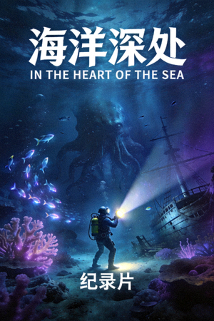 纪录片《海洋深处》海报 - 深海潜水员探索神秘海底世界的壮观镜头